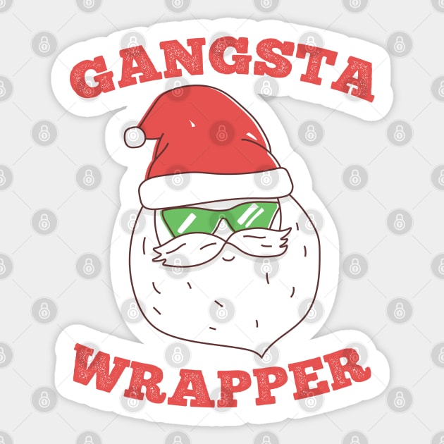 Gangsta Wrapper Santa Sticker by Wasabi Snake